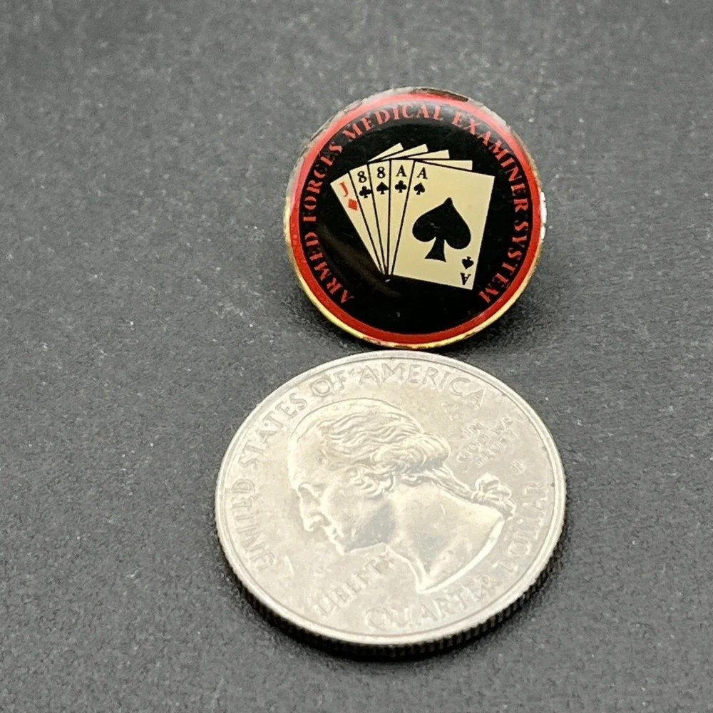Armed Forces‎ Medical Examiner System Playing Cards Lapel Hat Pin